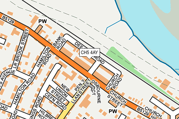 CH5 4AY map - OS OpenMap – Local (Ordnance Survey)