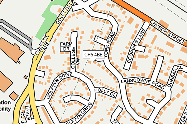 CH5 4BE map - OS OpenMap – Local (Ordnance Survey)