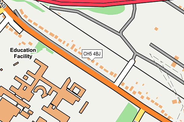 CH5 4BJ map - OS OpenMap – Local (Ordnance Survey)