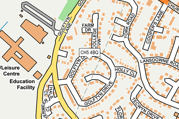 CH5 4BQ map - OS OpenMap – Local (Ordnance Survey)