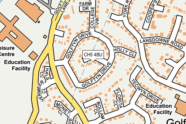 CH5 4BU map - OS OpenMap – Local (Ordnance Survey)