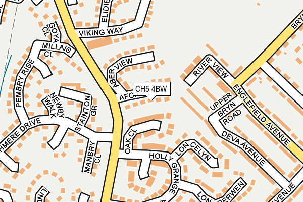 CH5 4BW map - OS OpenMap – Local (Ordnance Survey)