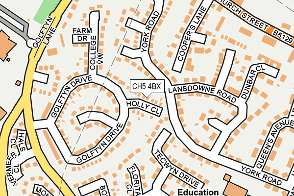 CH5 4BX map - OS OpenMap – Local (Ordnance Survey)