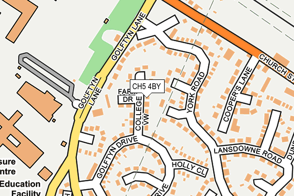 CH5 4BY map - OS OpenMap – Local (Ordnance Survey)