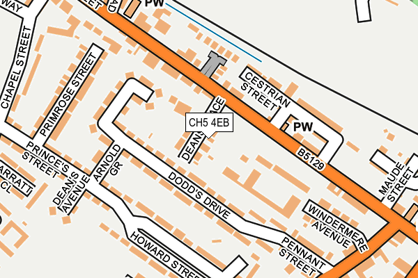 CH5 4EB map - OS OpenMap – Local (Ordnance Survey)