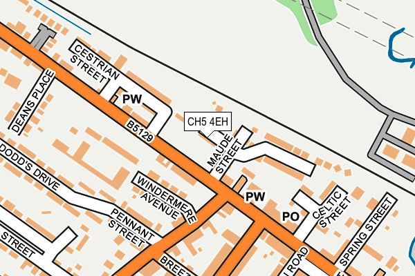 CH5 4EH map - OS OpenMap – Local (Ordnance Survey)