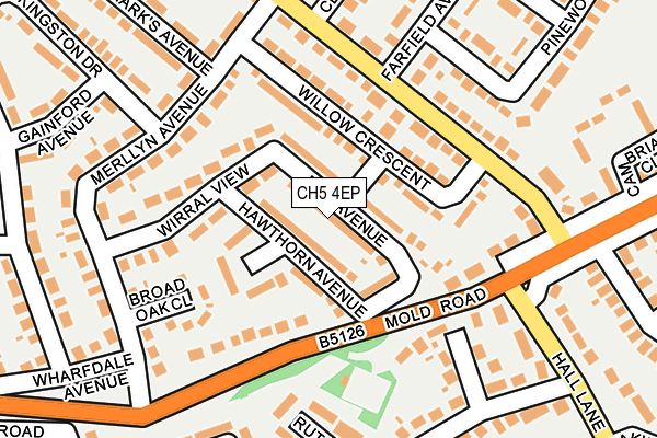 CH5 4EP map - OS OpenMap – Local (Ordnance Survey)