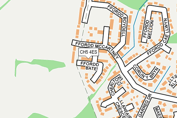 CH5 4ES map - OS OpenMap – Local (Ordnance Survey)