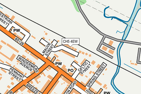 CH5 4EW map - OS OpenMap – Local (Ordnance Survey)