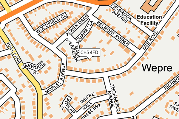 CH5 4FD map - OS OpenMap – Local (Ordnance Survey)