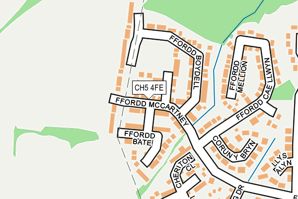 CH5 4FE map - OS OpenMap – Local (Ordnance Survey)