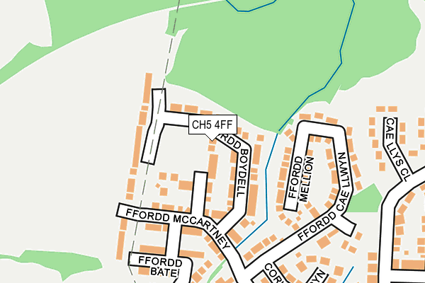 CH5 4FF map - OS OpenMap – Local (Ordnance Survey)