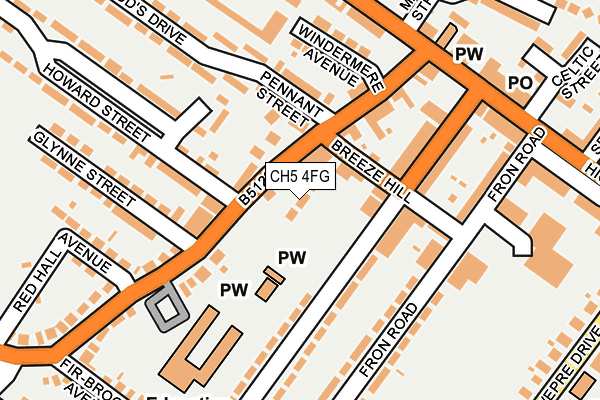 CH5 4FG map - OS OpenMap – Local (Ordnance Survey)