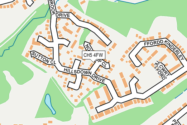 CH5 4FW map - OS OpenMap – Local (Ordnance Survey)