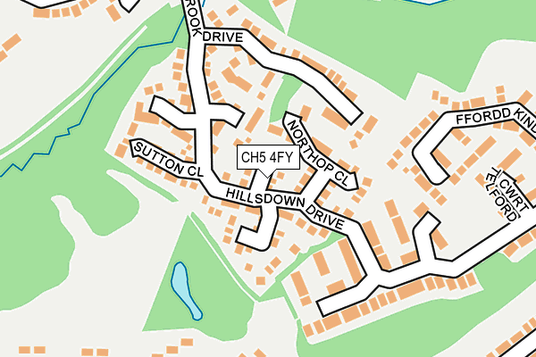 CH5 4FY map - OS OpenMap – Local (Ordnance Survey)