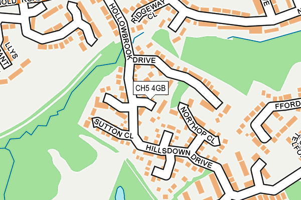 CH5 4GB map - OS OpenMap – Local (Ordnance Survey)