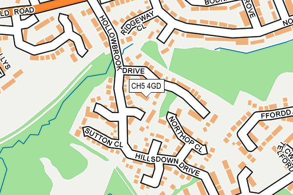 CH5 4GD map - OS OpenMap – Local (Ordnance Survey)