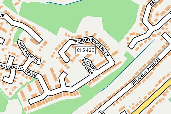 CH5 4GE map - OS OpenMap – Local (Ordnance Survey)