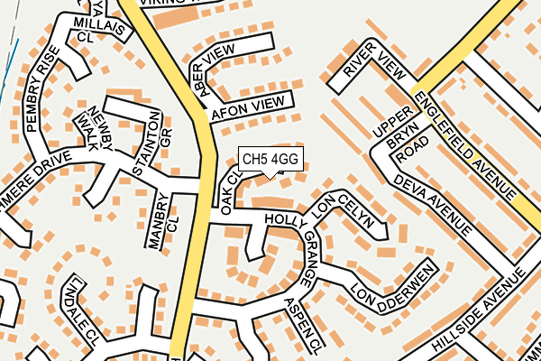 CH5 4GG map - OS OpenMap – Local (Ordnance Survey)