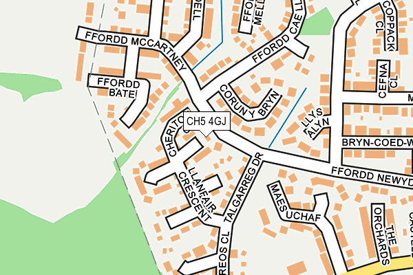 CH5 4GJ map - OS OpenMap – Local (Ordnance Survey)