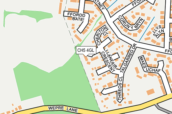 CH5 4GL map - OS OpenMap – Local (Ordnance Survey)