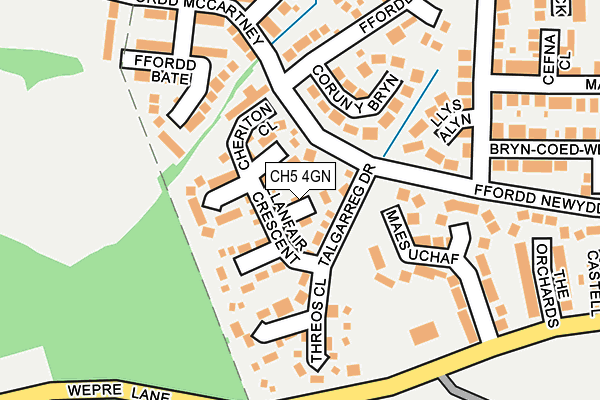 CH5 4GN map - OS OpenMap – Local (Ordnance Survey)