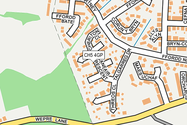 CH5 4GP map - OS OpenMap – Local (Ordnance Survey)