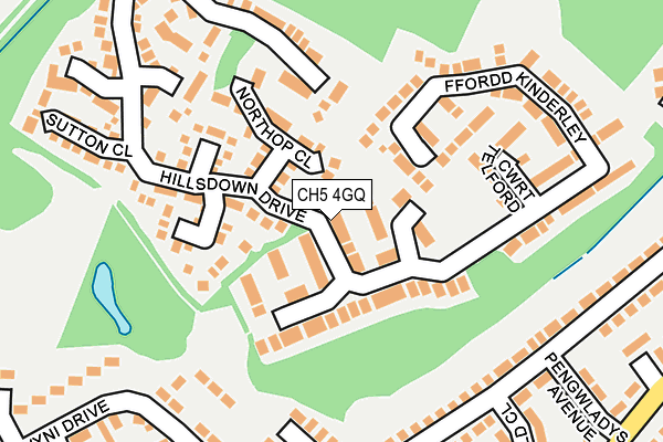 CH5 4GQ map - OS OpenMap – Local (Ordnance Survey)