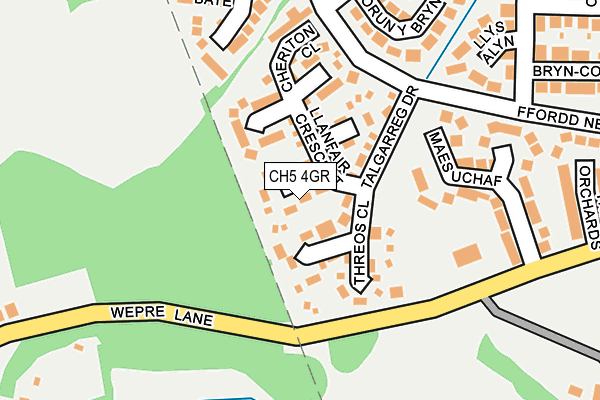 CH5 4GR map - OS OpenMap – Local (Ordnance Survey)