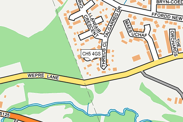 CH5 4GS map - OS OpenMap – Local (Ordnance Survey)