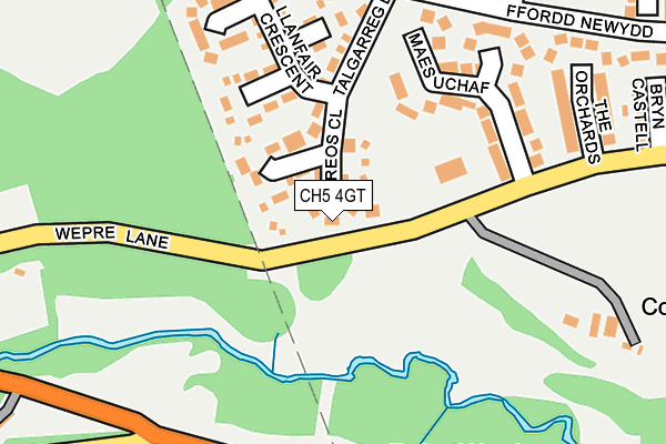 CH5 4GT map - OS OpenMap – Local (Ordnance Survey)