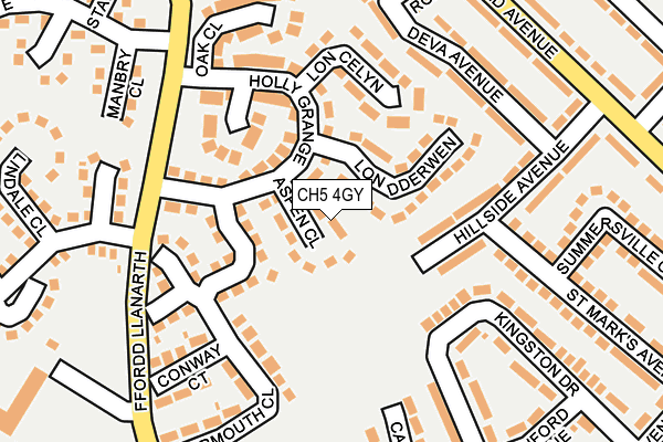 CH5 4GY map - OS OpenMap – Local (Ordnance Survey)