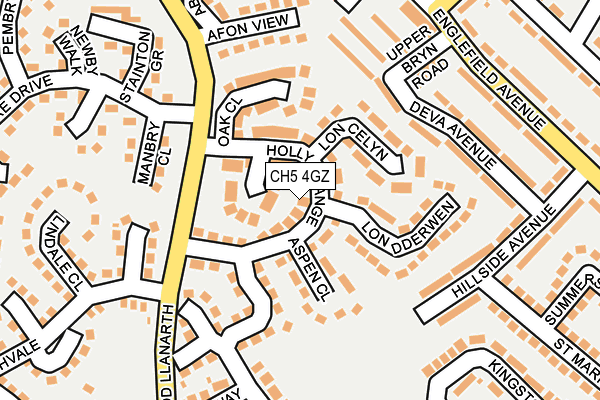 CH5 4GZ map - OS OpenMap – Local (Ordnance Survey)