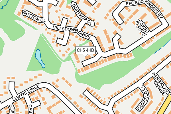 CH5 4HD map - OS OpenMap – Local (Ordnance Survey)