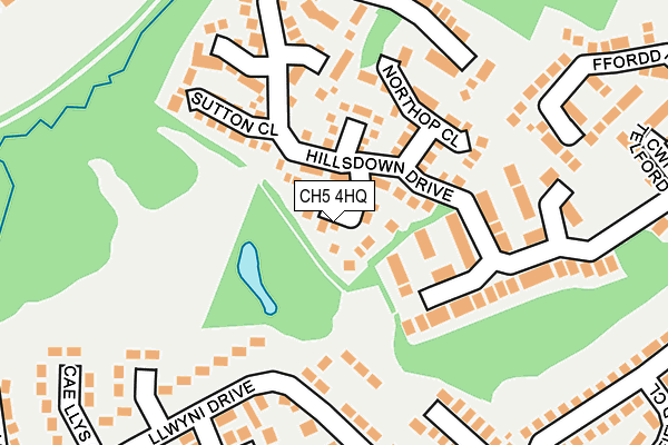 CH5 4HQ map - OS OpenMap – Local (Ordnance Survey)