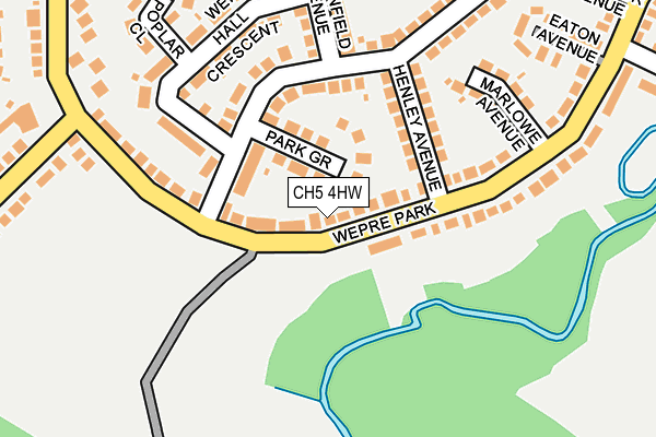 CH5 4HW map - OS OpenMap – Local (Ordnance Survey)