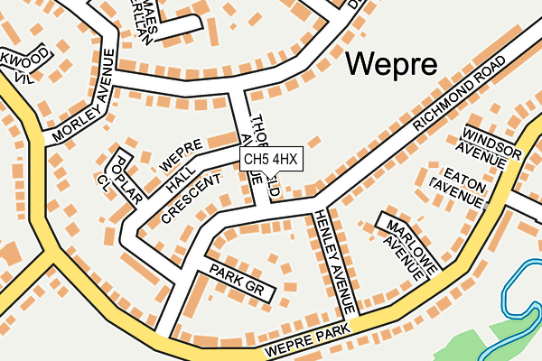 CH5 4HX map - OS OpenMap – Local (Ordnance Survey)