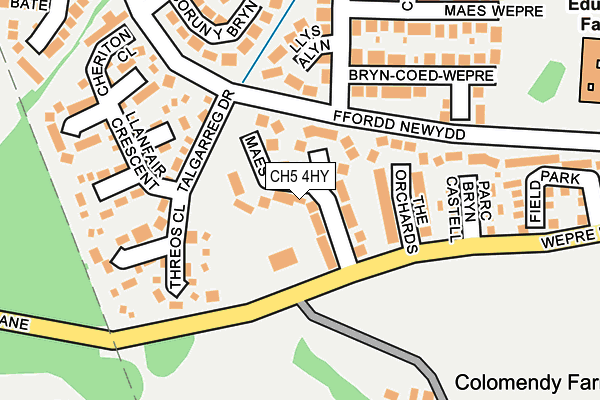 CH5 4HY map - OS OpenMap – Local (Ordnance Survey)