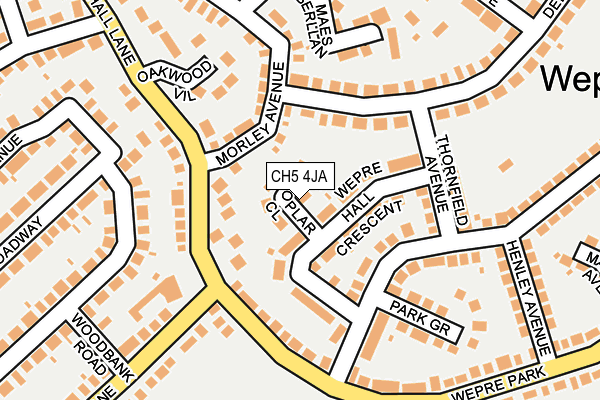 CH5 4JA map - OS OpenMap – Local (Ordnance Survey)
