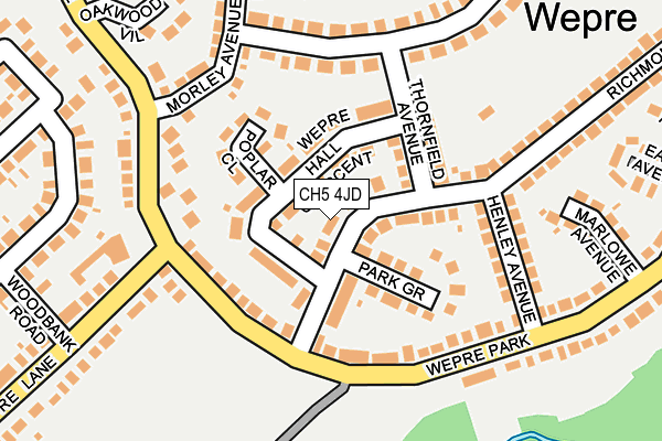 CH5 4JD map - OS OpenMap – Local (Ordnance Survey)