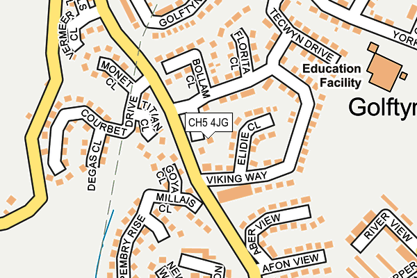 CH5 4JG map - OS OpenMap – Local (Ordnance Survey)