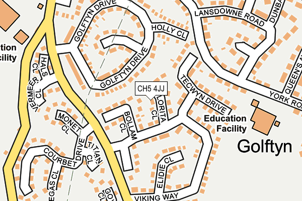 CH5 4JJ map - OS OpenMap – Local (Ordnance Survey)