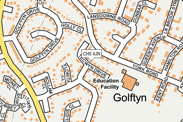 CH5 4JN map - OS OpenMap – Local (Ordnance Survey)