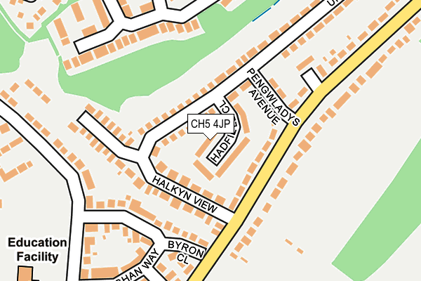 CH5 4JP map - OS OpenMap – Local (Ordnance Survey)