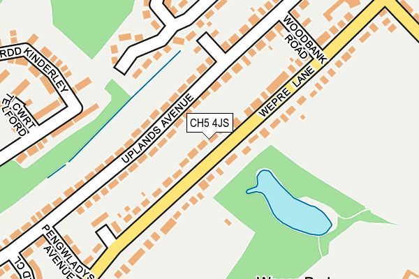 CH5 4JS map - OS OpenMap – Local (Ordnance Survey)