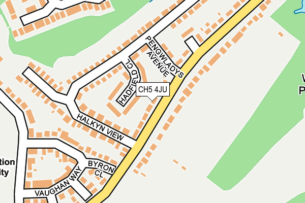 CH5 4JU map - OS OpenMap – Local (Ordnance Survey)