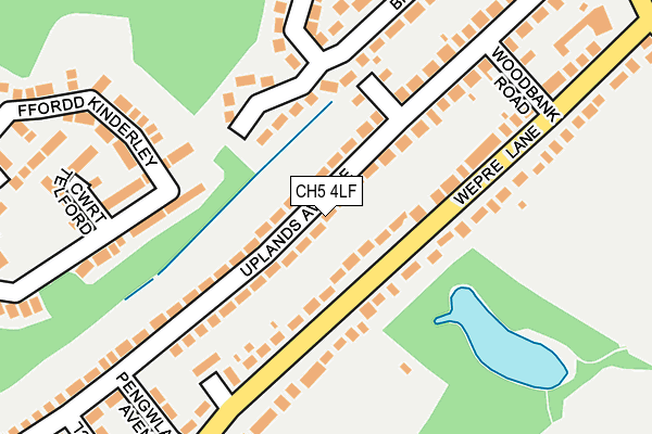 CH5 4LF map - OS OpenMap – Local (Ordnance Survey)