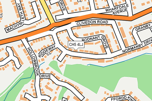CH5 4LJ map - OS OpenMap – Local (Ordnance Survey)
