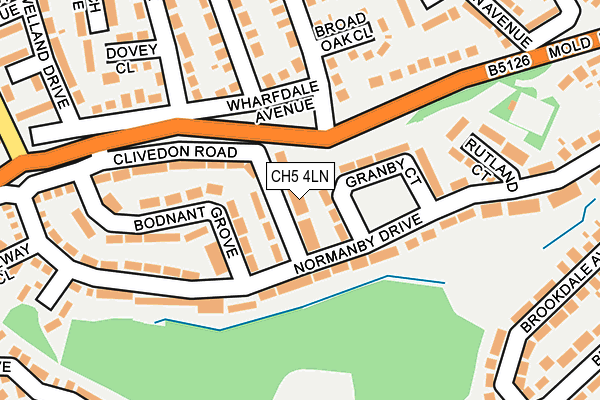 CH5 4LN map - OS OpenMap – Local (Ordnance Survey)