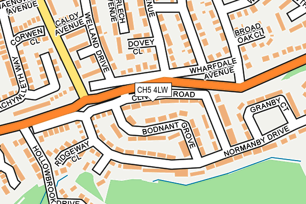 CH5 4LW map - OS OpenMap – Local (Ordnance Survey)